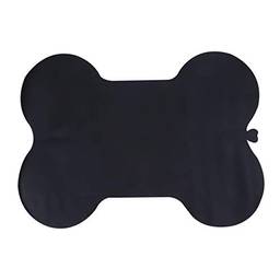 Balacoo jogo americano de silicone para animais de estimação à prova d'água, tapete de alimentação para cães e gatos (preto)