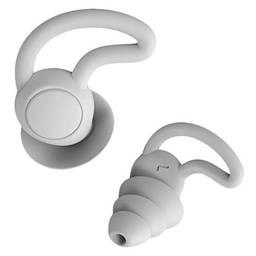 Healifty – Tampões de ouvido de silicone para voar e voar com cancelamento de ruído, proteção auditiva à prova de som para dormir, viagem cinza