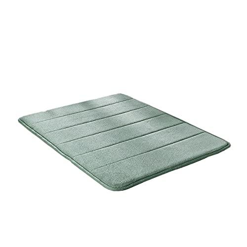 Kit 2 Tapetes de Banheiro Antiderrapante Emborrachado Macio Super Soft 60x40cm Cor: Verde