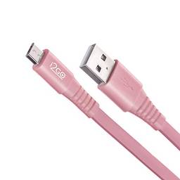 Cabo Micro USB I2GO 1,2m 2,4A PVC Flexível Flat Rosa - I2GO Basic