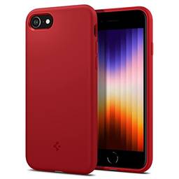 Spigen Capa de silicone projetada para iPhone SE 2022/capa para iPhone SE 3 2022/iPhone SE 2020/capa para iPhone 8/iPhone 7 - vermelha