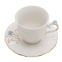 Conjunto 4 Xícaras de Chá de Porcelana Flower 200ml - Wolff