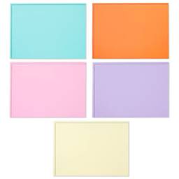 Hallmark Variedade de cartões em branco, pastéis (200 cartões em verde, laranja, amarelo, rosa, roxo)