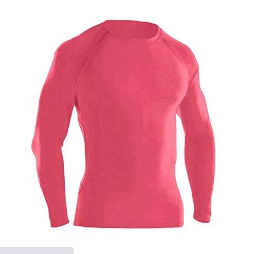 Camisa Termica Adulto Blusa Proteção UV 50 Quente/Frio Fitness Esporte (GG, rosa)