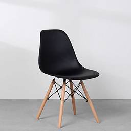 Cadeira Eames Wood Preta PP OR Design 1102B
