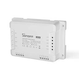 Andoer 4CH R3 4-gang Wi-Fi DIY Smart Switch Módulo de switch de automação residencial de 4 vias compatível com Alexa Google Home