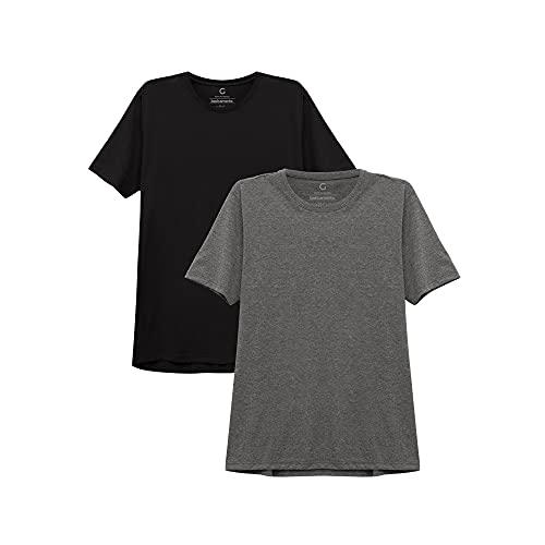 Kit 2 Camisetas basicamente. 1000088772, masculino, Preto/Mescla Escuro, G4