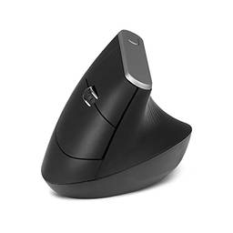 Qudai Mouse óptico sem fio 2.4G Mouse vertical 6 teclas Ratos ergonômicos com DPI ajustável de 3 marchas para laptop PC preto