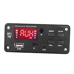 Almencla Módulo de placa de decodificação Bluetooth MP3 Auto Car USB MP3 WMA FM AUX Suporte de placa decodificadora FM Radio Remote Display 7-18V Digital LED