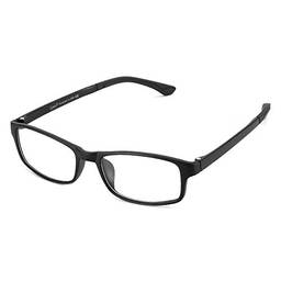 Cyxus Armação de Óculos Masculino e Feminino, Moda Armação Retangular Oculos de Balcão (Preto fosco BR8327X02)