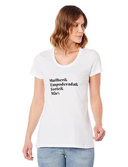 Camiseta Fem Est Mulher &&& Mae, Especial Dia Das Mães, Reserva Mini, Branco, G