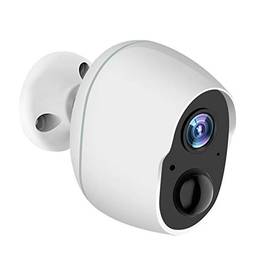 KKcare Câmera de vigilância doméstica de 2 MP com bateria recarregável 2.4G WiFi sem fio 1080P Câmera de vigilância doméstica externa com 2 vias de áudio/Visão noturna/Detecção de movimento / IP66