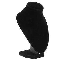 Colar de veludo preto Homyl Expositor Busto/Manequim Joia Expositor Suporte, Suporte - Quatro Tamanhos, #d 16×10 cm, 1