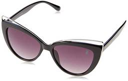 Óculos de Sol Polo London Club lente com Proteção UVA/UVB - Feminino Gatinho Casual Preto