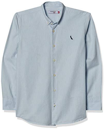 Camisa Mini Cont Oxford, Reserva Mini, Meninos, Azul, 4
