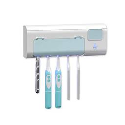 Suporte para escova de dentes, desinfetante de escova de dentes UV montado na parede com esterilizador e cronômetro USB para limpeza de organizador de escova de dentes UV 1500mAh para mulheres DECDEAL