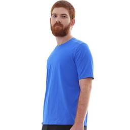 Camiseta UV Protection Masculina Manga Curta UV50+ Tecido Ice Dry Fit Secagem Rápida – M Azul Royal