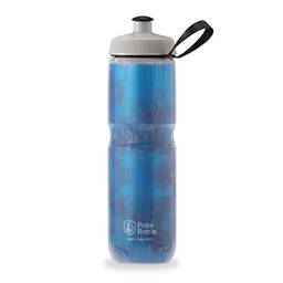 Polar Bottle Garrafa de água com isolamento esportivo – livre de BPA, garrafa esportiva e de bicicleta com alça (Fly Dye – Azul elétrico, 700 ml)