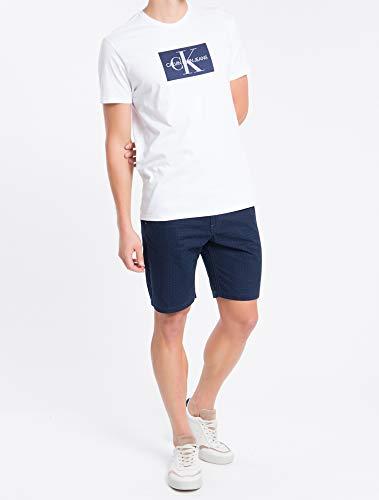Camiseta Silk quadrado, Calvin Klein, Masculino, Branco, G