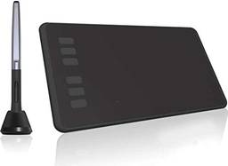 Tablets gráficos HUION H640P Tablet de desenho OSU com 6 teclas de atalho, caneta sem bateria, sensibilidade à pressão 8192, compatível com Mac, PC ou Android Mobile, pontas de caneta incluídas