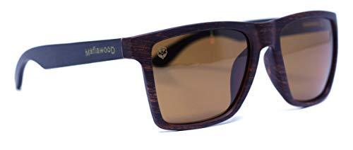 Óculos de Sol Giuseppe Black Brown, Mafia Wood Exclusive Wear, Adulto Unissex, Preto, G