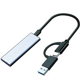Caixa externa USB 3.1 Tipo C SSD Liga de alumínio M.2 Adaptador de gabinete móvel de disco de estado sólido NVME/NGFF
