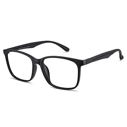 Cyxus Óculos para computador masculino e feminino anti-reflexo de luz azul anti-reflexo e bloqueador de UV óculos anti-fadiga (Moldura preta fosca)