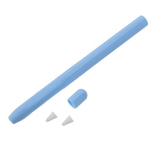 Capa Hemobllo compatível com Apple Pencil 2 capa de silicone capa protetora Stylus compatível com Apple Pencil 2ª geração azul celeste
