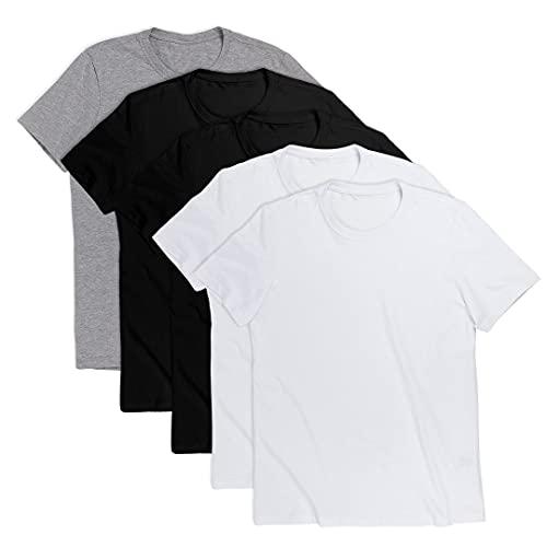 Kit com 5 Camisetas Básicas Masculina T-shirt Algodão (Kit 3, M)
