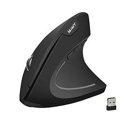 Mouse Ergonômico 2.4G sem fio vertical mouse ergonômico vertical mouse vertical mouse mouse óptico 3 níveis de DPI ajustáveis/plug & play preto