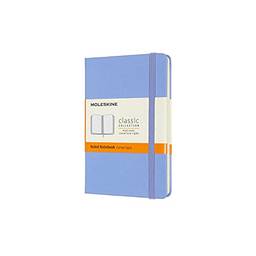 Moleskine Caderno clássico, capa dura, bolso (8,89 cm x 14 cm) pautado/forrado, azul hortênsia, 192 páginas