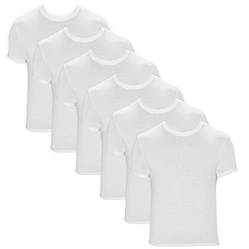 Kit 6 Camisetas Underwear, Hanes, Masculino, Branco, M