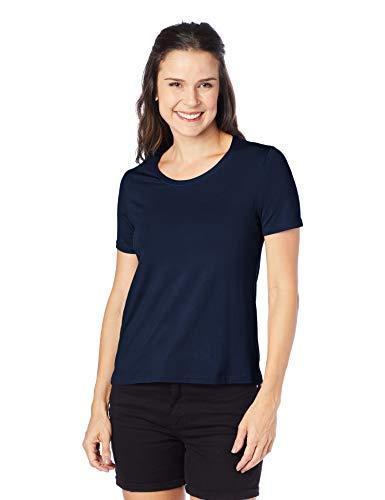Camiseta Viscose com fenda, Malwee, Femenino, Azul Marinho, G
