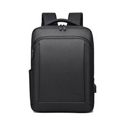 Mochila para laptop de viagem para homens, carregamento USB, bolsa de nylon impermeável, bolsa escolar feminina, A - Preto, G