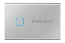 SAMSUNG SSD portátil T7 Touch 500 GB – até 1050 MB/s – USB 3.2 SSD externo, prata (MU-PC500S/WW)