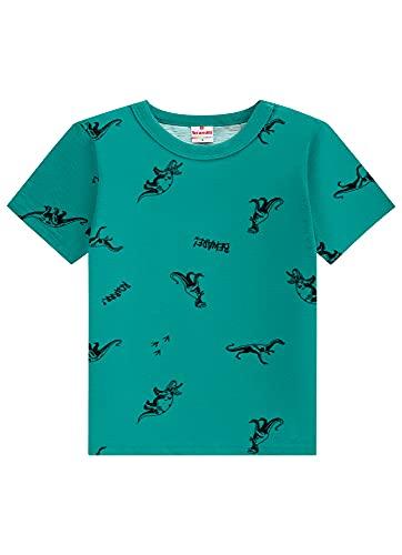 Camiseta Manga Curta, Meninos, Básicos, Verde Palmeira, 8