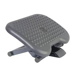 Qudai Apoio para os pés sob a mesa Descanso para os pés ergonômico ajustável em 3 posições de altura textura de massagem Ajuste do ângulo de inclinação da superfície para uso doméstico no escritório