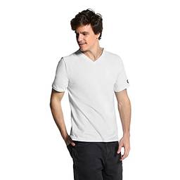 Camiseta Gola V Basic Regular Sortida - Polo Match (Branco, GG)
