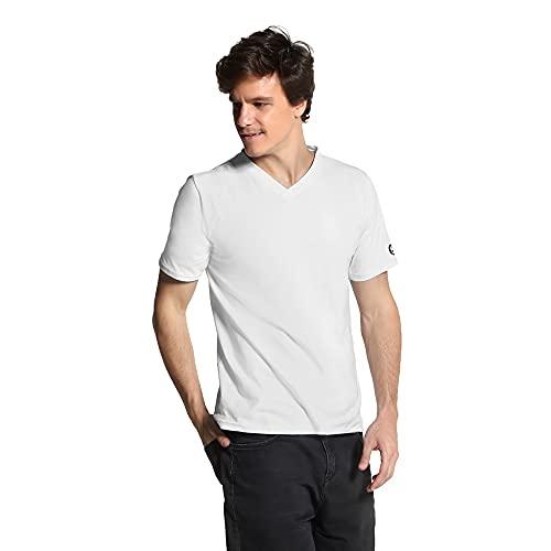 Camiseta Gola V Basic Regular Sortida - Polo Match (Branco, P)