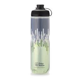 Polar Bottle Garrafa de água para bicicleta de montanha com isolamento Breakaway Muck – livre de BPA, garrafa de compressão esportiva e ciclismo com capa contra poeira (zíper – musgo e deserto, 680 g)