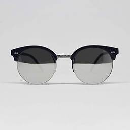 Óculos de sol Caribe Clubmaster Redondo Lente com Proteção UV400 Unissex Vazcon