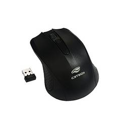 C3 TECH M-W012BK Mouse sem Fio com Tecnologia Free Smart Link, Preto, até 1600 DPI, 40 x 65 x 105 mm