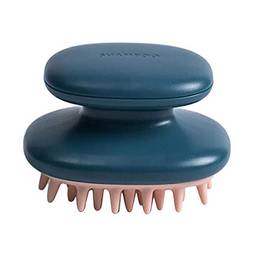 Queenser Escova de shampoo para massageador de couro cabeludo de silicone macio escova para cabelo úmido e seco
