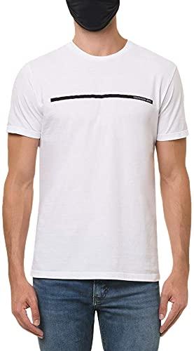 Camiseta,Logo palito,Calvin Klein,Masculino,Branco,GG