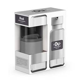 Conjunto Dispenser Sabonete Liquido Porta Escova Dual Ou Cor:Chumbo