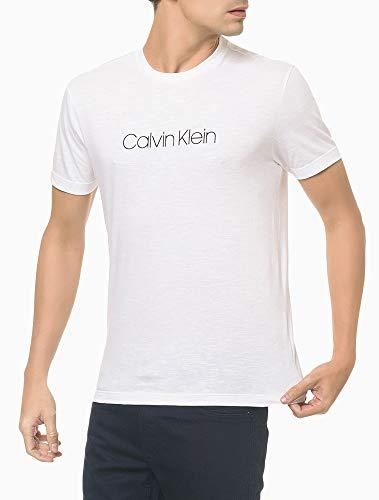 Camiseta Slim flamê, Calvin Klein, Masculino, Branco, GGG