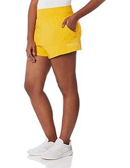 Colcci Fitness Short Moletinho feminino, P, Amarelo Hot Box