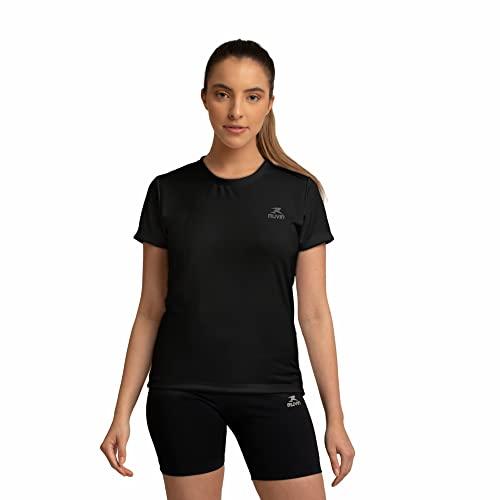 Camisetas Dry Basic SS FPS 50 Muvin – Manga Curta – Feminina – Proteção Solar UV50 – Camiseta Para Academia Treino Funcional – Pilates – Yoga – Corrida – Ginástica Fitness – Caminhada – Secagem Rápida (EG, Preto)