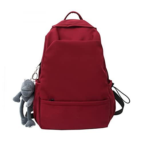 NUTOT mochilas femininas escolares,mochila notebook feminina à prova d'água,mochila escolar juvenil,mochila escolar masculina (vermelho)