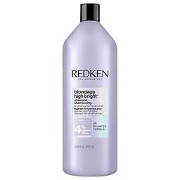 Redken Shampoo Blondage High Bright | Ilumina Instantaneamente Cabelos Coloridos e Loiros Naturais | Enriquecido com Vitamina C | Realça o Brilho dos Fios e Evita o Desbotamento | 1L